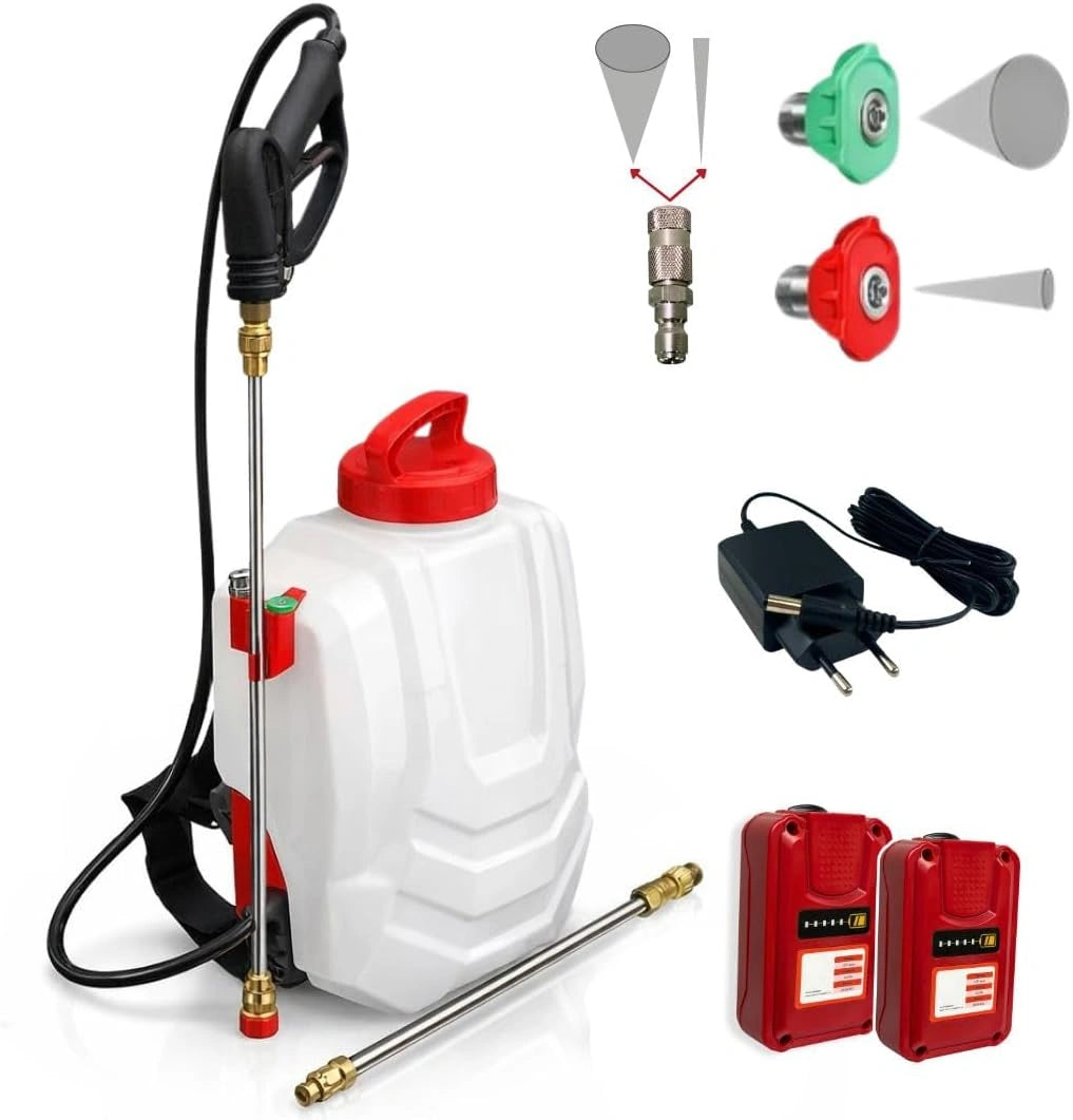 Pulvérisateur, Batterie, 15L, 180 L, Blanc/Rouge