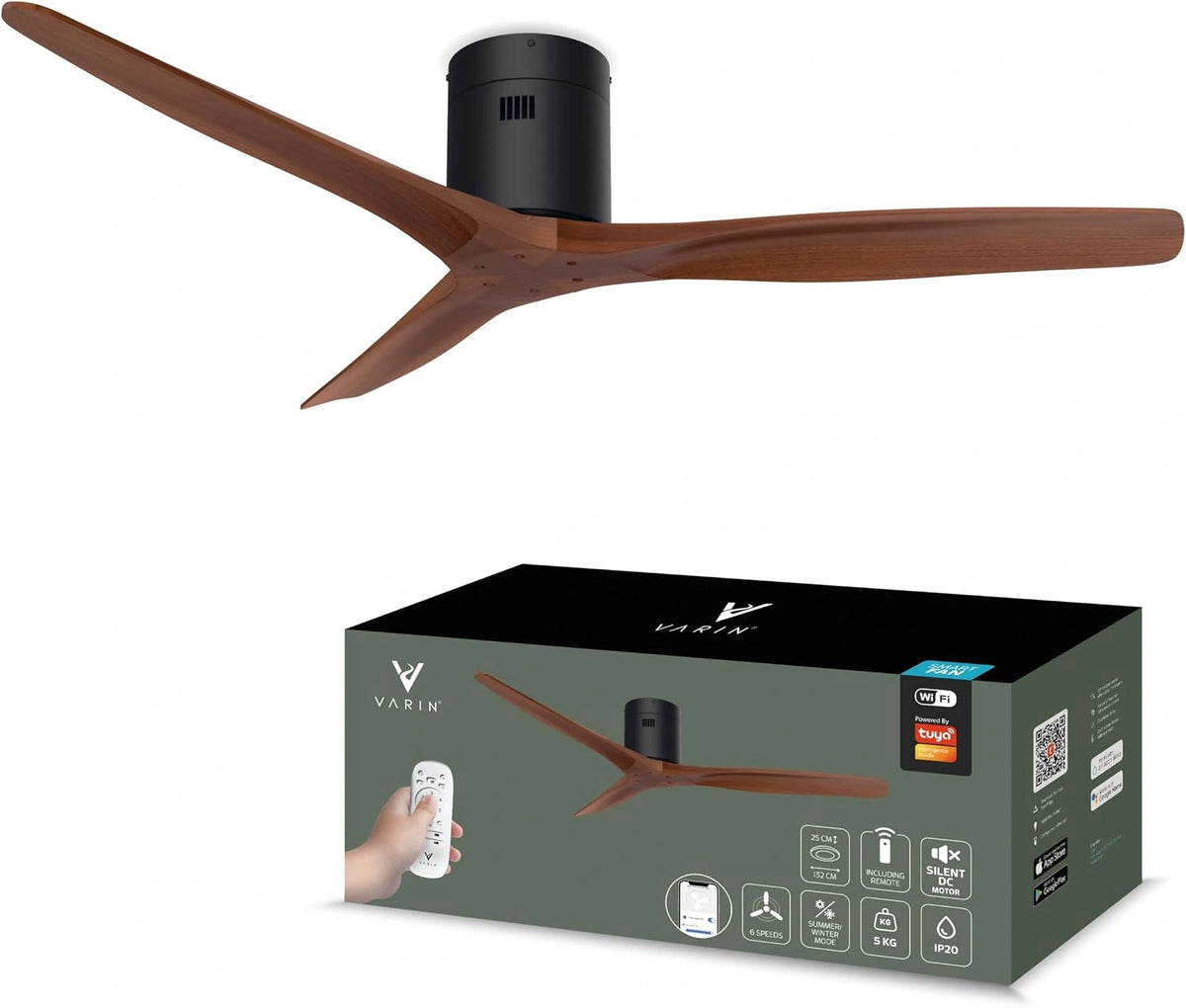 Varin, Ventilateur, connecté, Noir