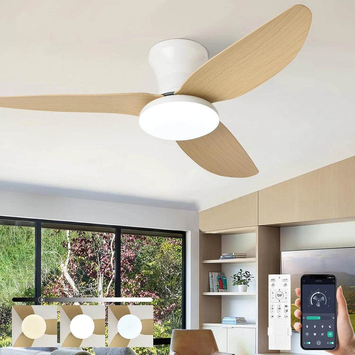 Ventilateur, avec télécommande, fonctionnement silencieux