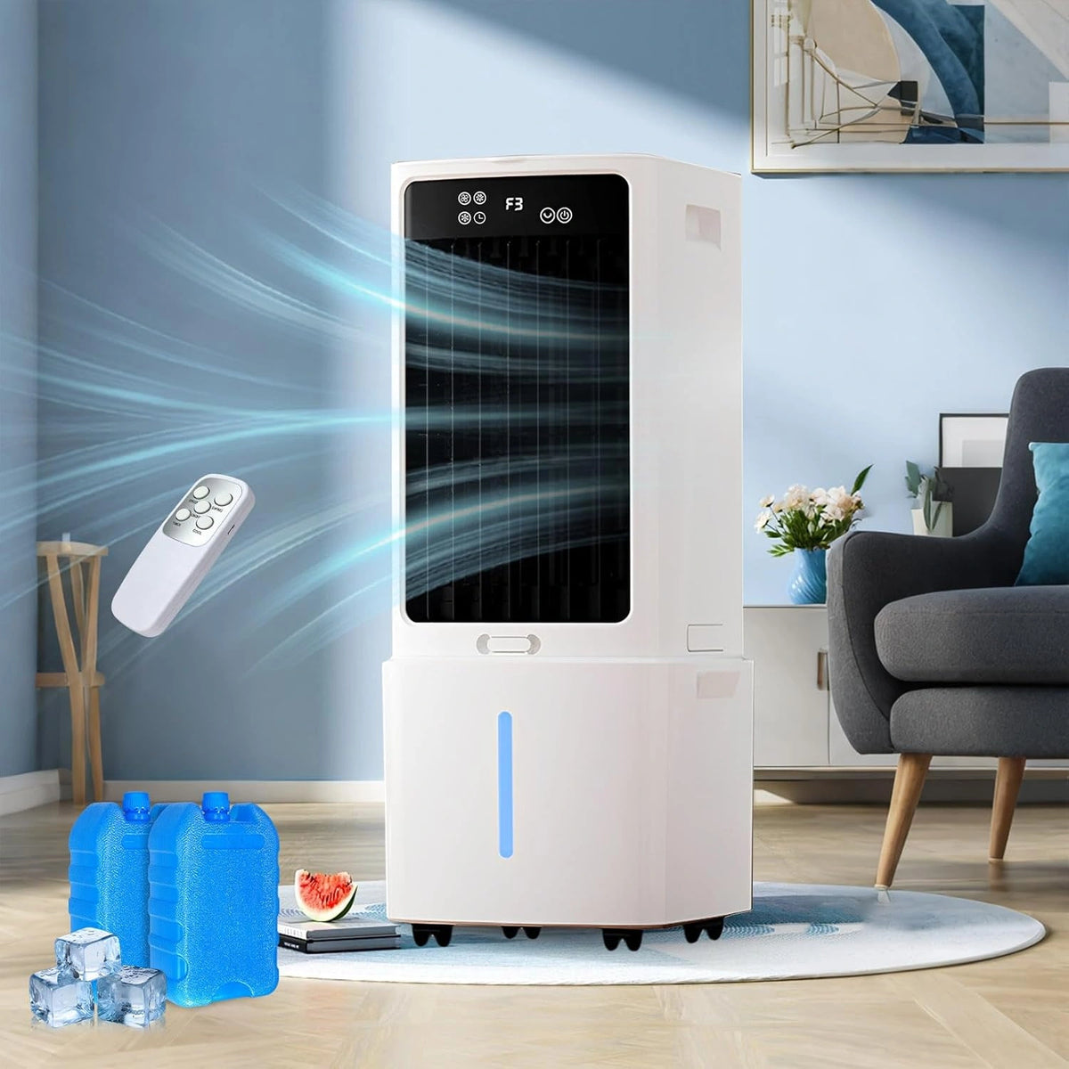 Climatiseur, 12L, avec télécommande, fonctionnement silencieux, format mobile