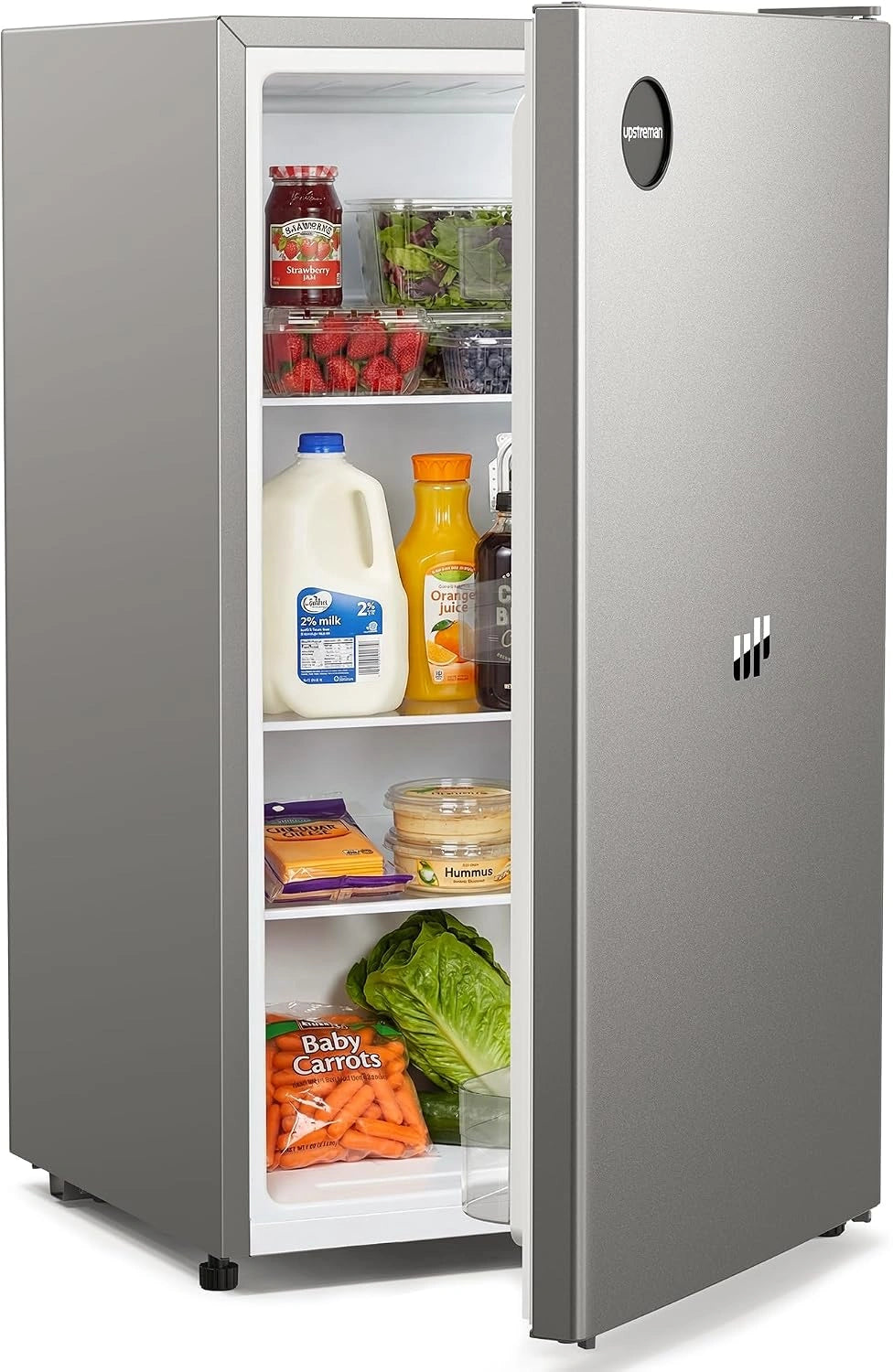 Upstreman, Réfrigérateur, 1-10, 91 Litres, fonctionnement silencieux, Gris/Argenté