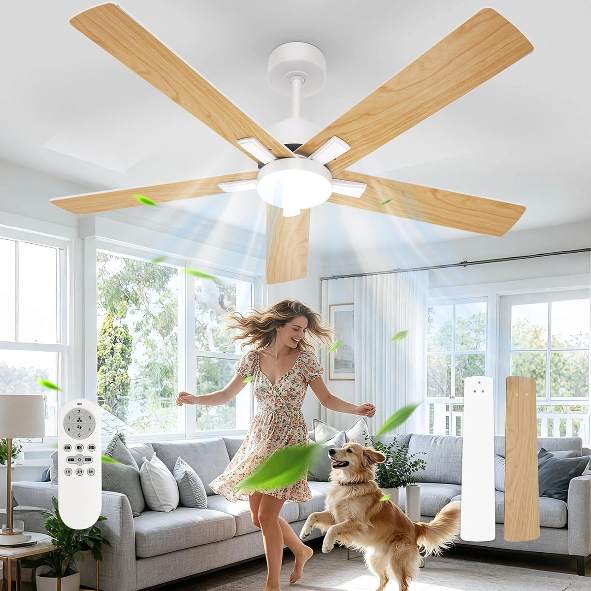 Comely, Ventilateur, avec télécommande, fonctionnement silencieux