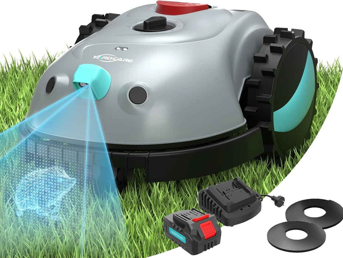 Yardcare, Robot tondeuse, V100, sans fil, détection d'obstacles