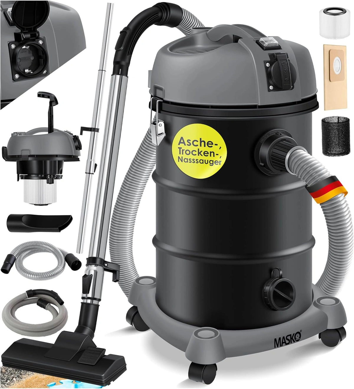 Masko, Aspirateur, 6IN1, 300 W, Gris