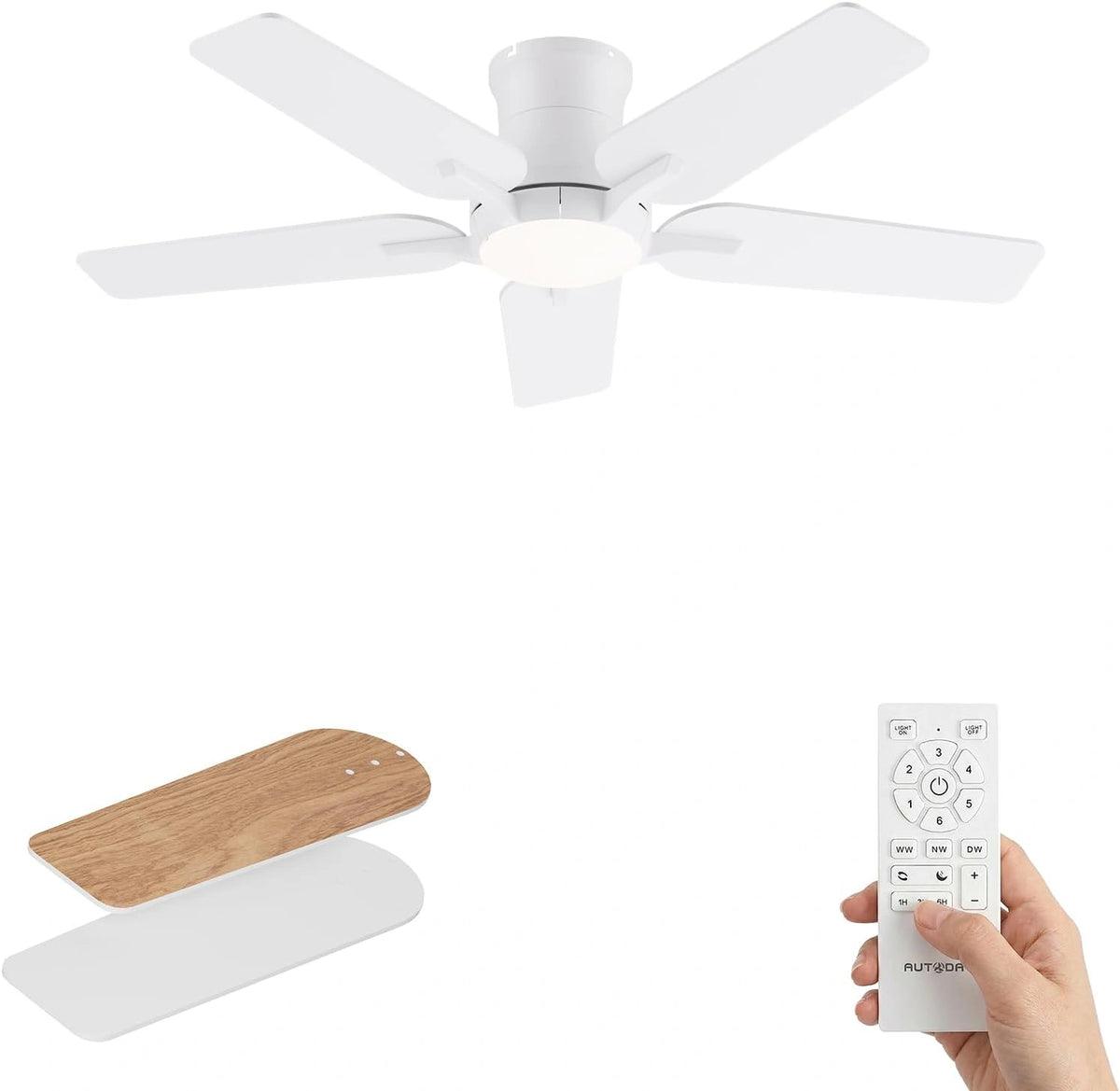 Led, Ventilateur, Blanc