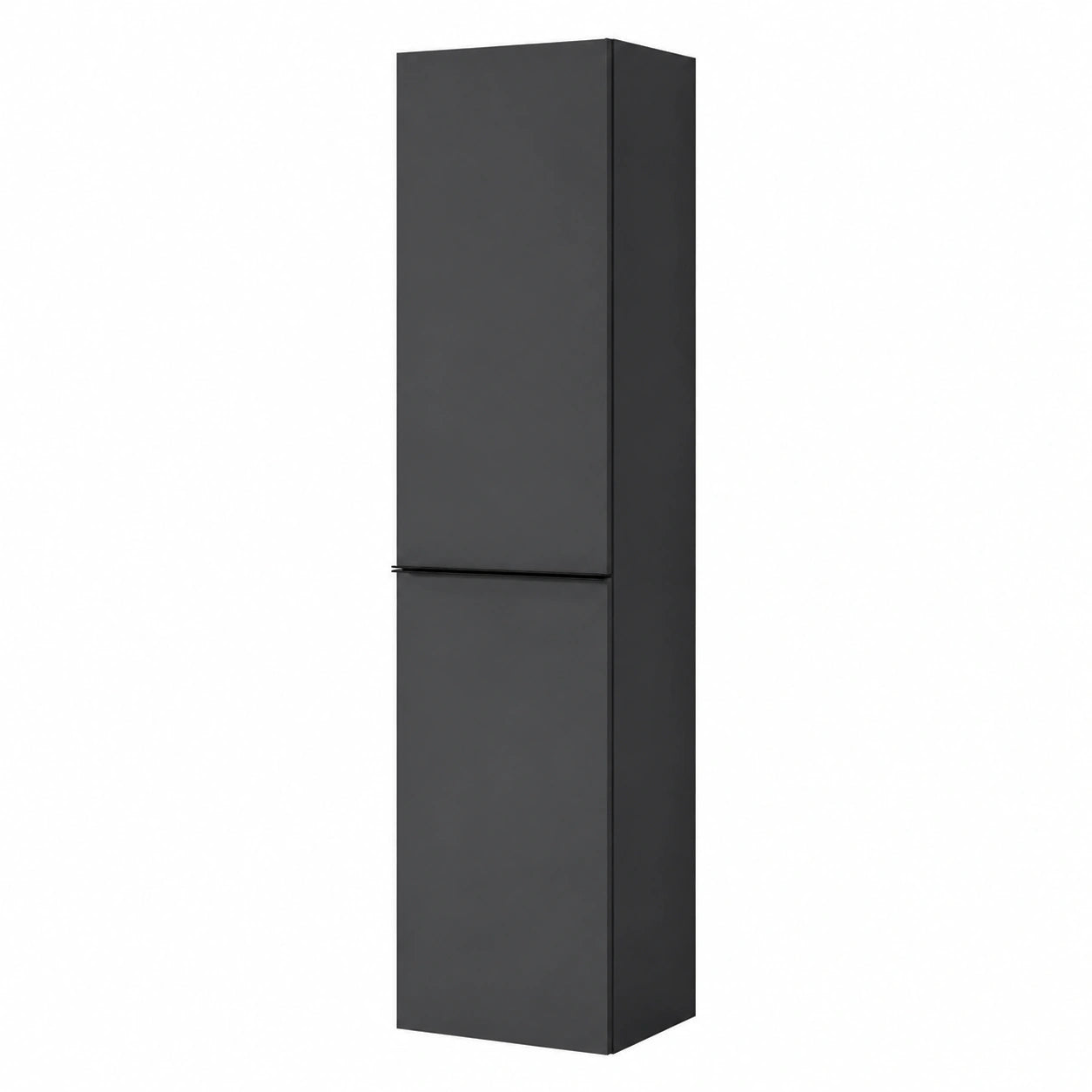 Armoire, en panneaux de bois, coloris noir et anthracite, 170 x 35 x 35 cm, pour la chambre