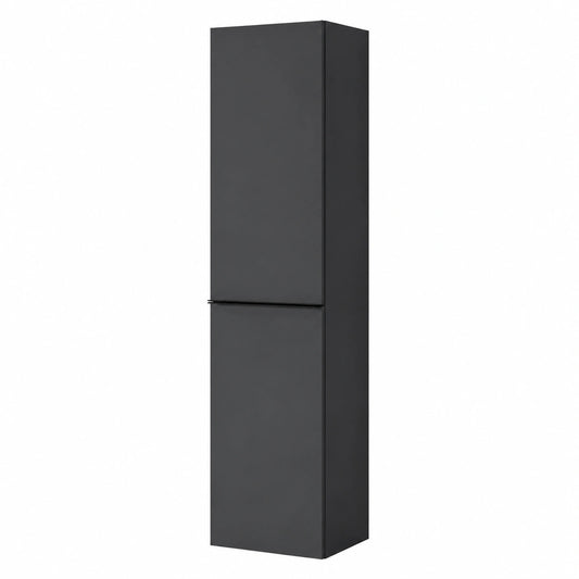 Armoire, en panneaux de bois, coloris noir et anthracite, 170 x 35 x 35 cm, pour la chambre
