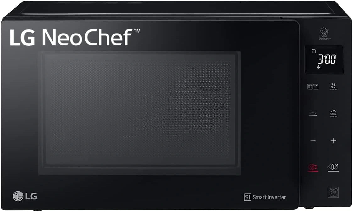 LG, Four à micro-ondes, MH7235GPS, 32 litres, 1200 W, connecté, technologie Inverter, fonctionnement automatique, Noir