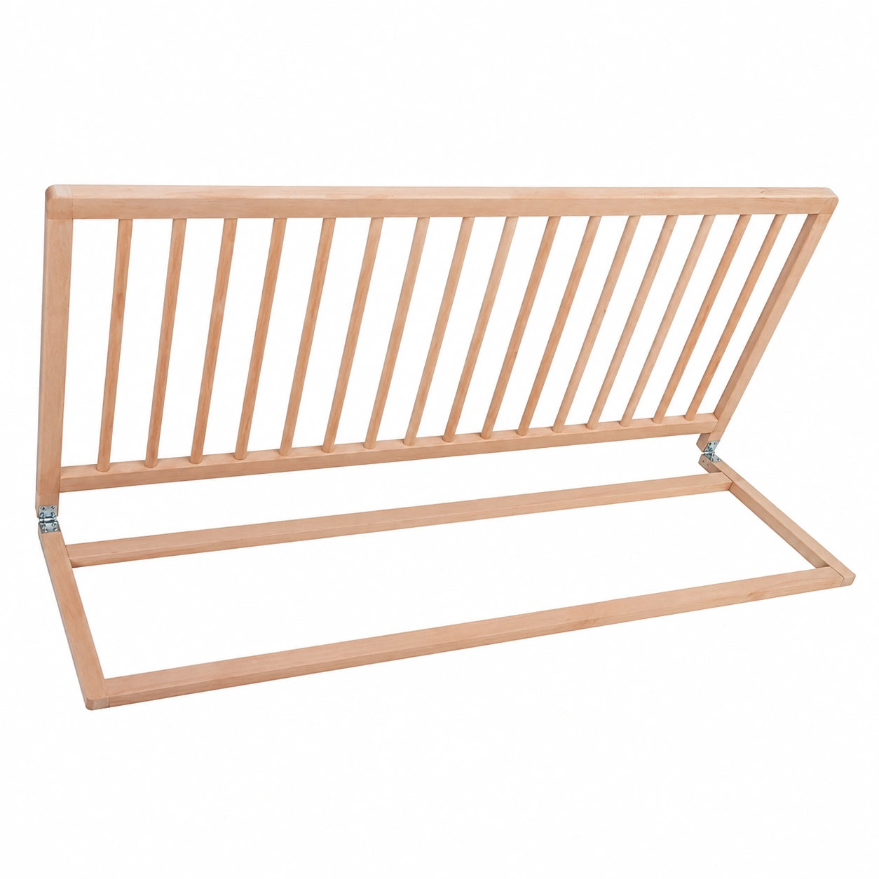 Lit, avec barrière, coloris naturel, pour la chambre