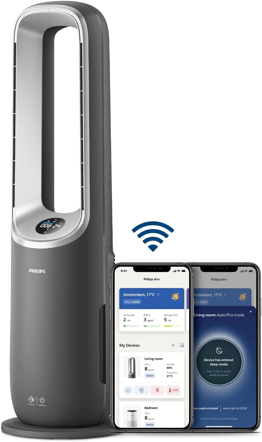 Philips, Purificateur d'air, connecté, Gris