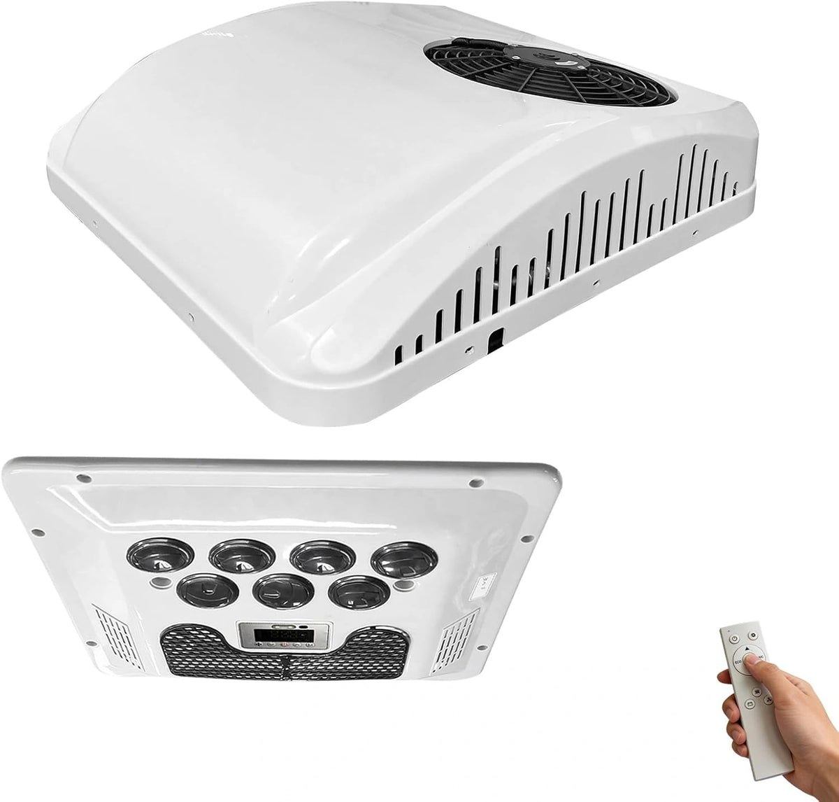 Camping-Cars, Climatiseur, 12V, 8800 BTU, fonction chauffage, refroidissement, fonctionnement silencieux