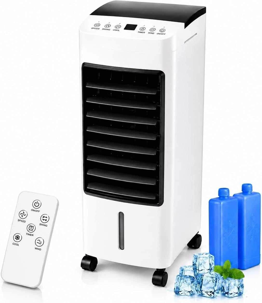 Rafraîchisseur, Rafraîchisseur d'air, 4L, 65W, avec télécommande