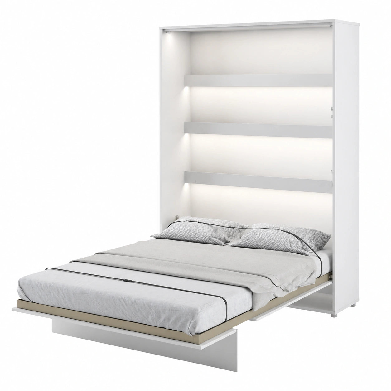 Lit, 1 place, pliable, coloris blanc, 140 x 200 cm, pour la chambre
