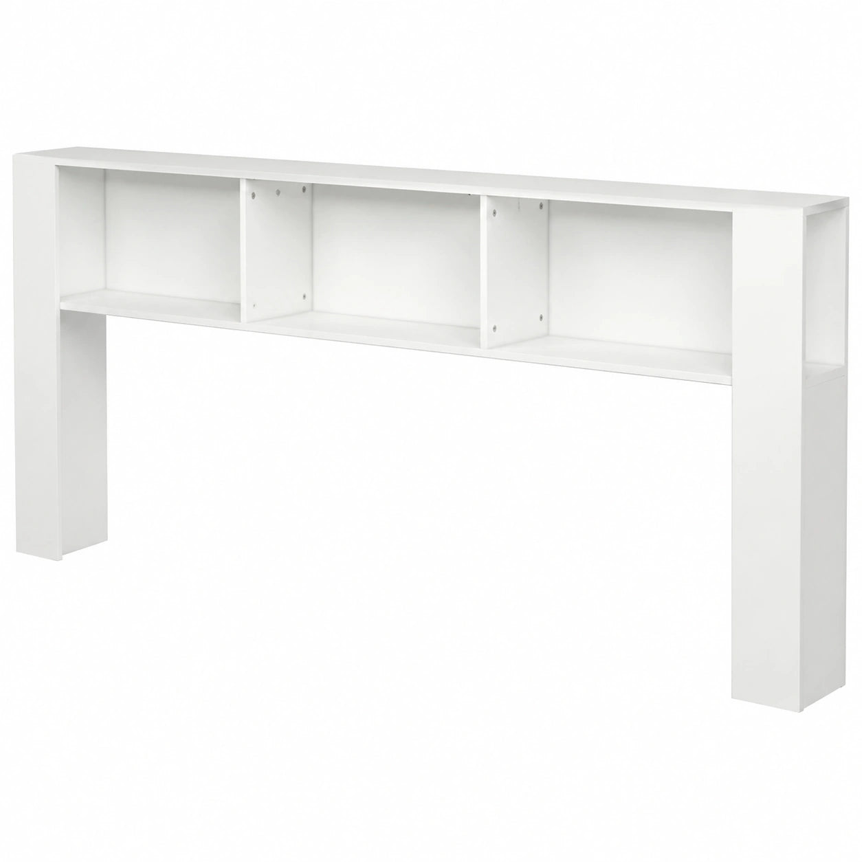 Lit, avec rangement, 220 x 18,5 x 104,5 cm, coloris blanc, pour la chambre