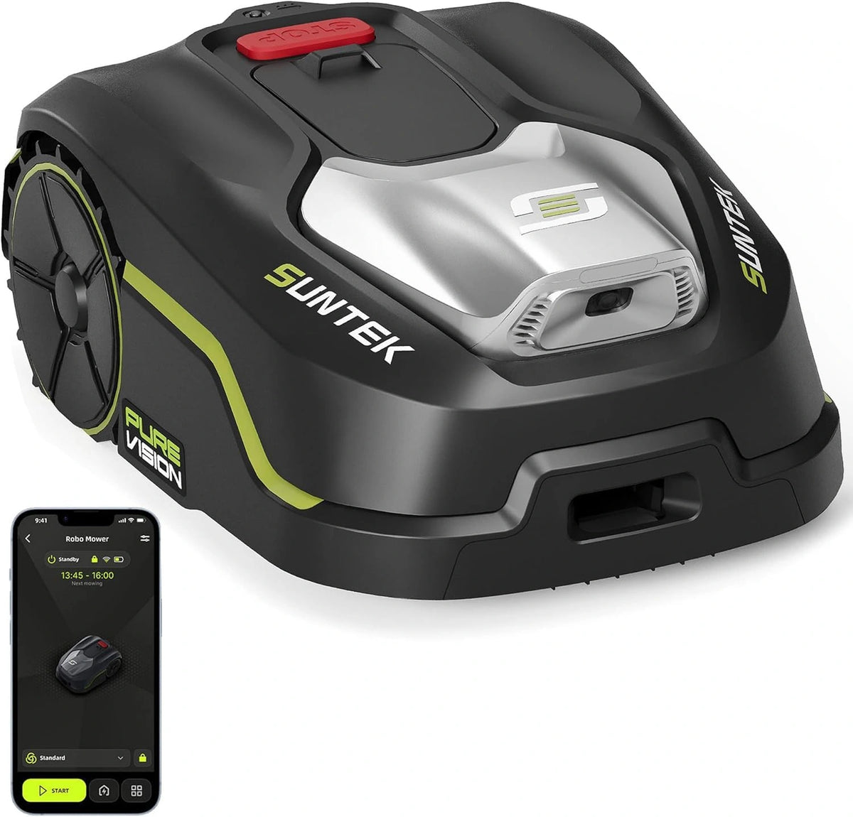 SUNTEK, Robot tondeuse, IPX5, sans fil, cartographie intelligente, fonctionnement automatique