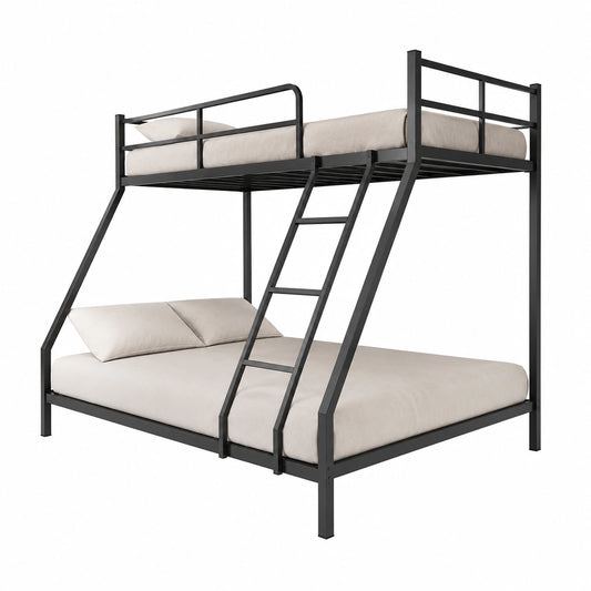 Lit gain de place, coloris noir, pour la chambre