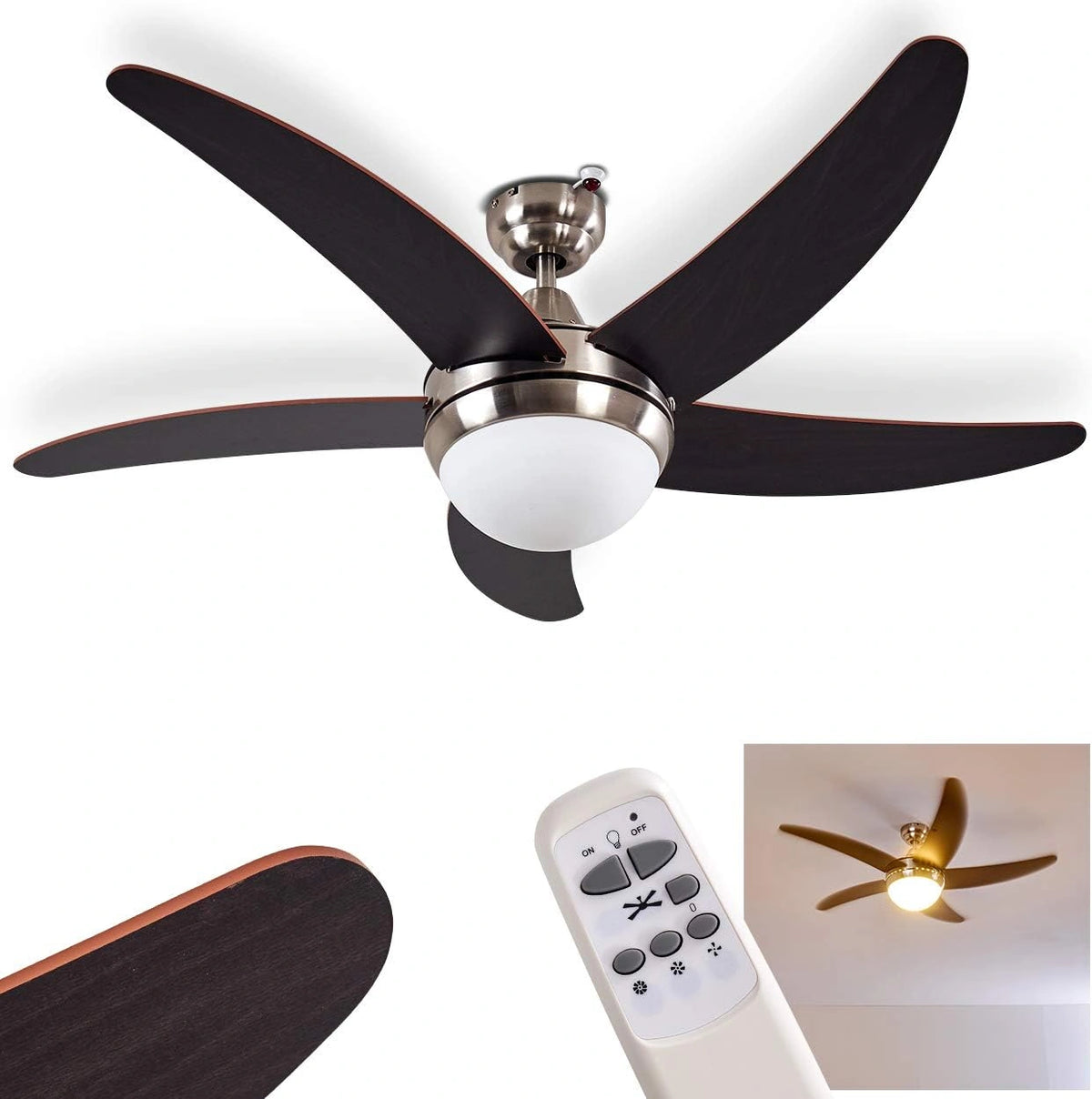 HOFSTEIN, Ventilateur, E14, avec télécommande