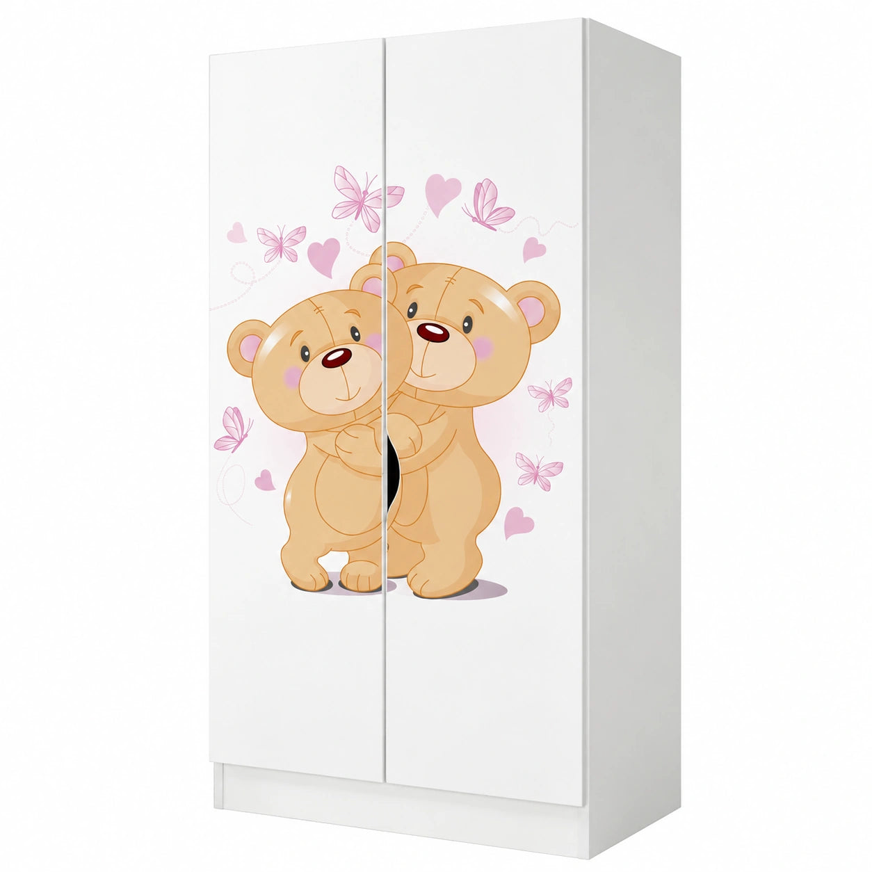 Armoire, avec portes, coloris blanc, pour la chambre