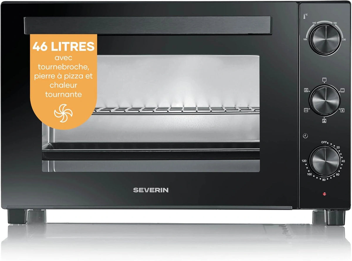 SEVERIN, Four électrique, 46 L, 800 W, Noir