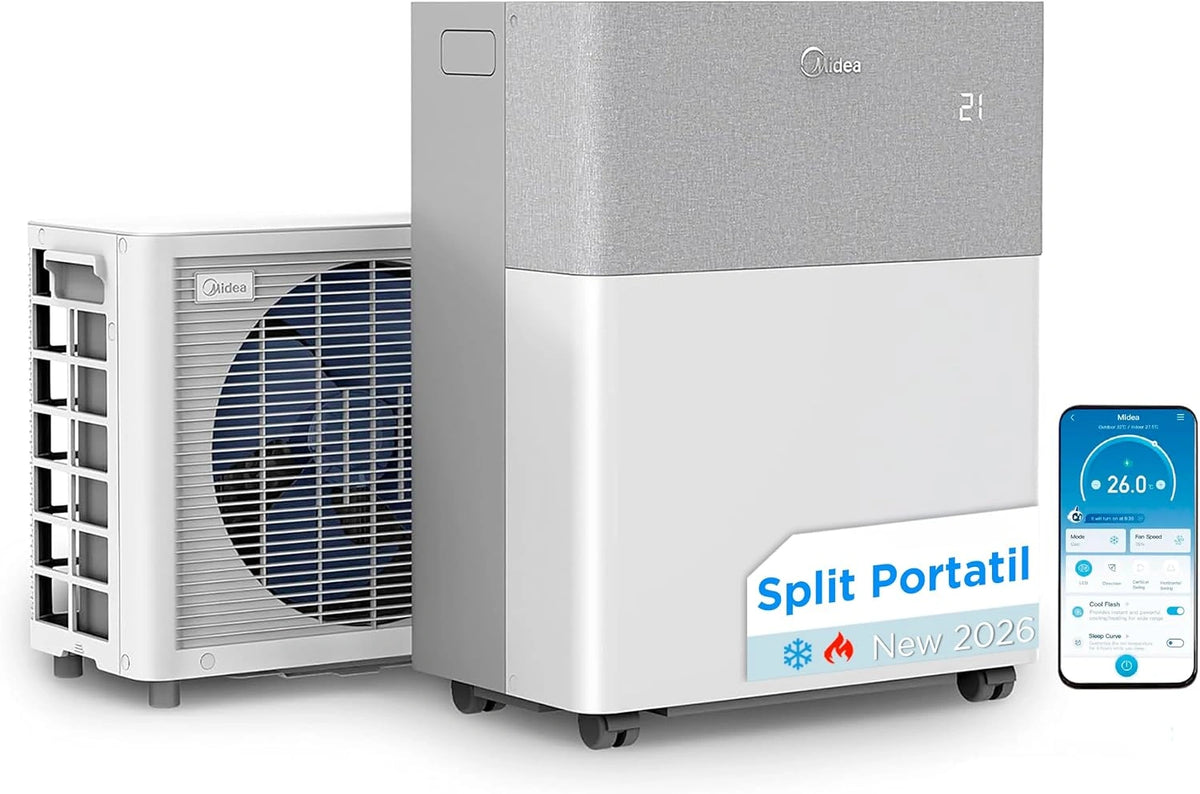 MIDEA, Climatiseur, 12000 BTU, fonction chauffage, déshumidification, refroidissement