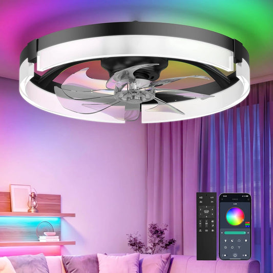 Ventilateur, avec télécommande, Noir