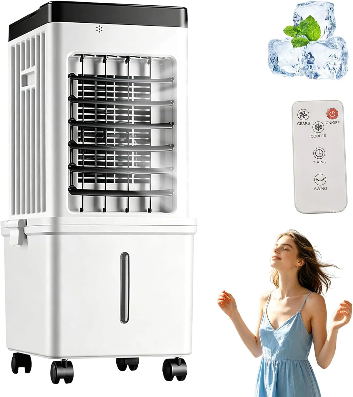 Rafraîchisseur, Rafraîchisseur d'air, 15L, avec télécommande