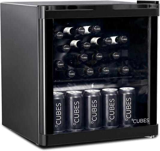 °CUBES, Réfrigérateur à boissons, 48 l, fonctionnement silencieux, Noir
