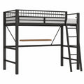 Lit gain de place, en métal, avec rangement, avec éclairage LED, 140 x 200 cm, pour la chambre