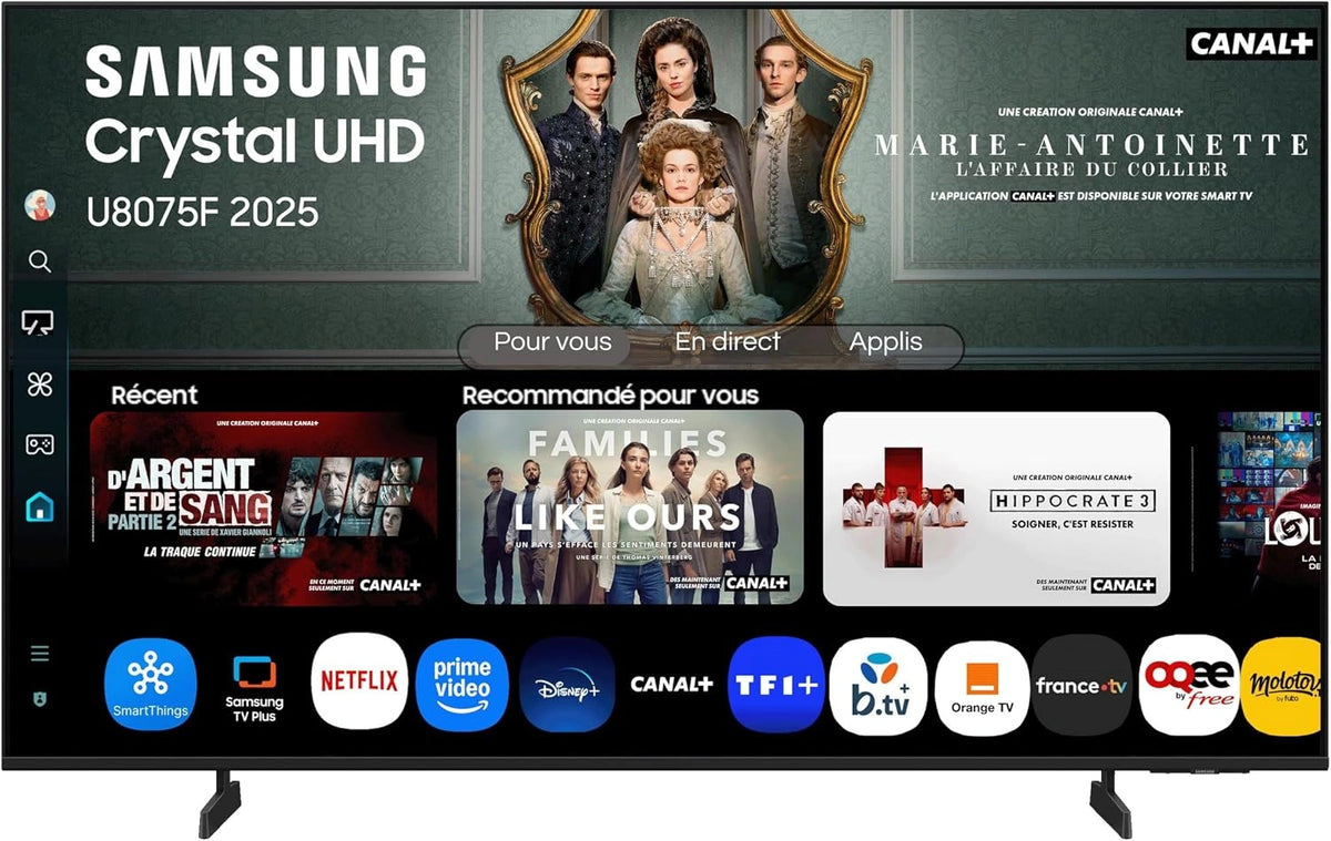 Samsung, Téléviseur, 43U8075F, 43 pouces, Wi-Fi, Bluetooth, connecté