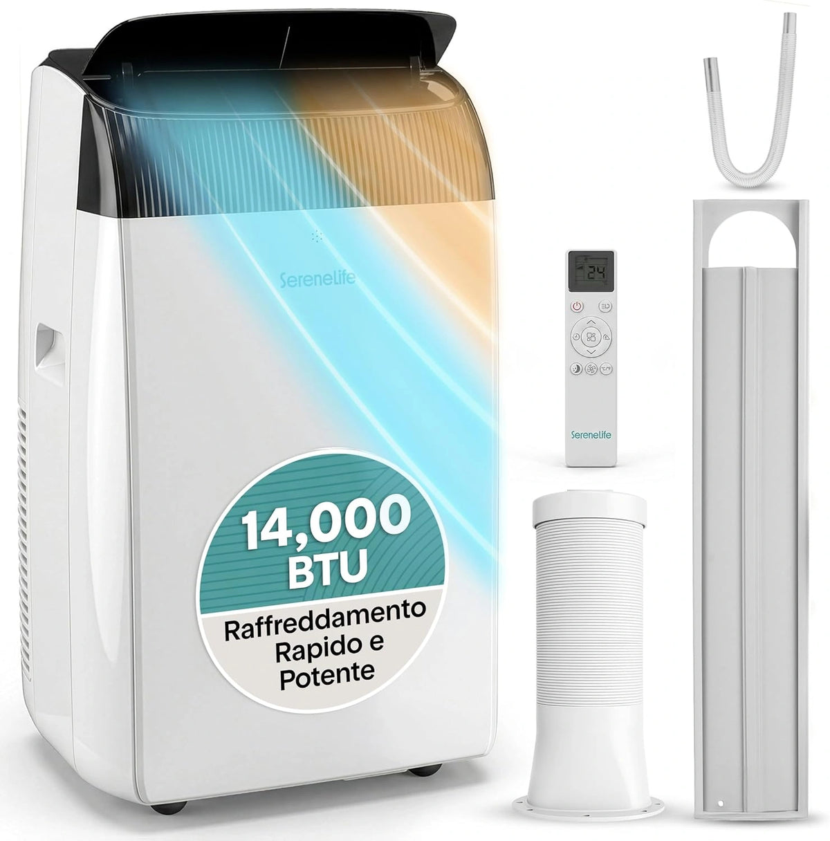 SereneLife, Climatiseur, 000 BTU, fonction chauffage, déshumidification, refroidissement