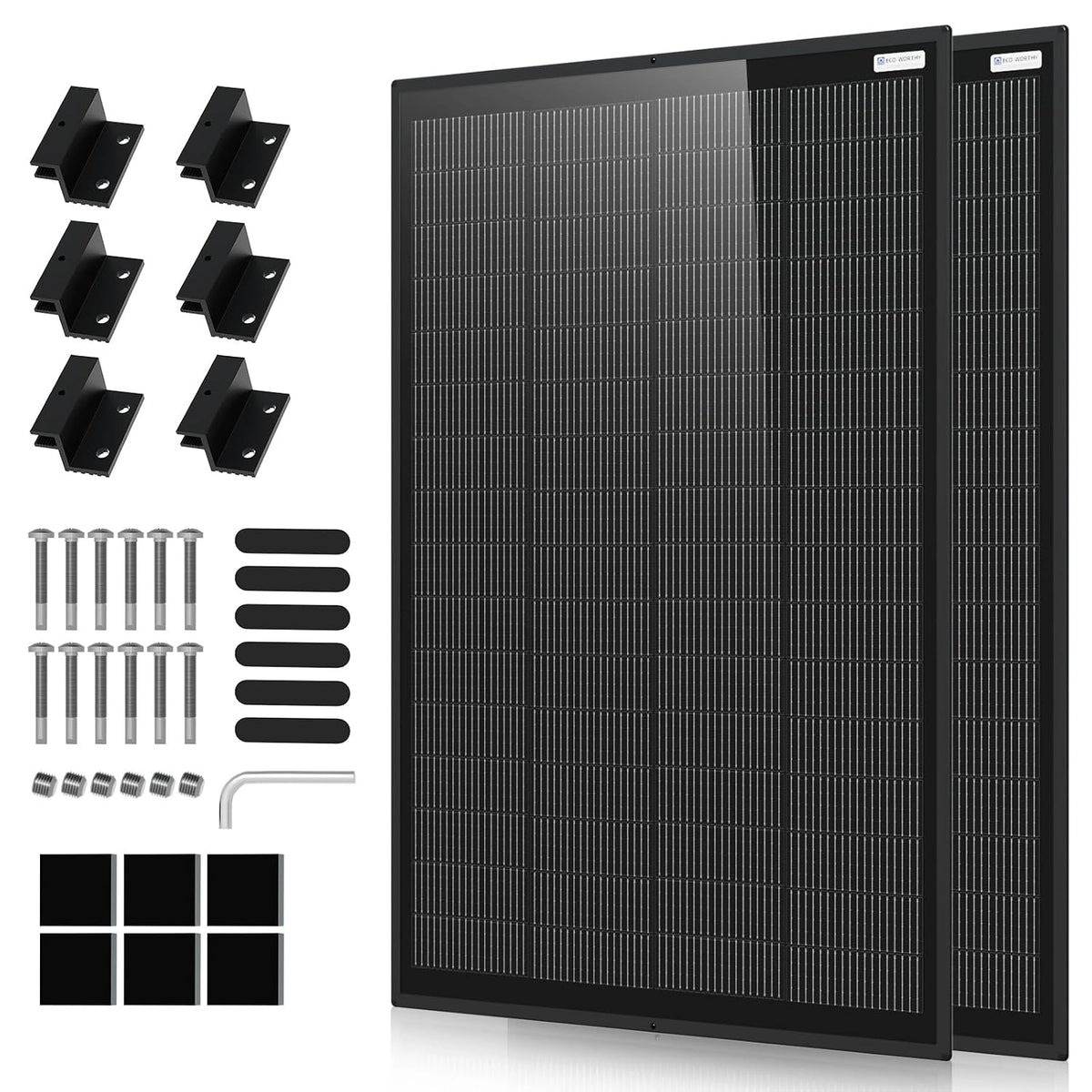 ECO-WORTHY, Kit solaire photovoltaïque, 18BB, 400 W, 200 W