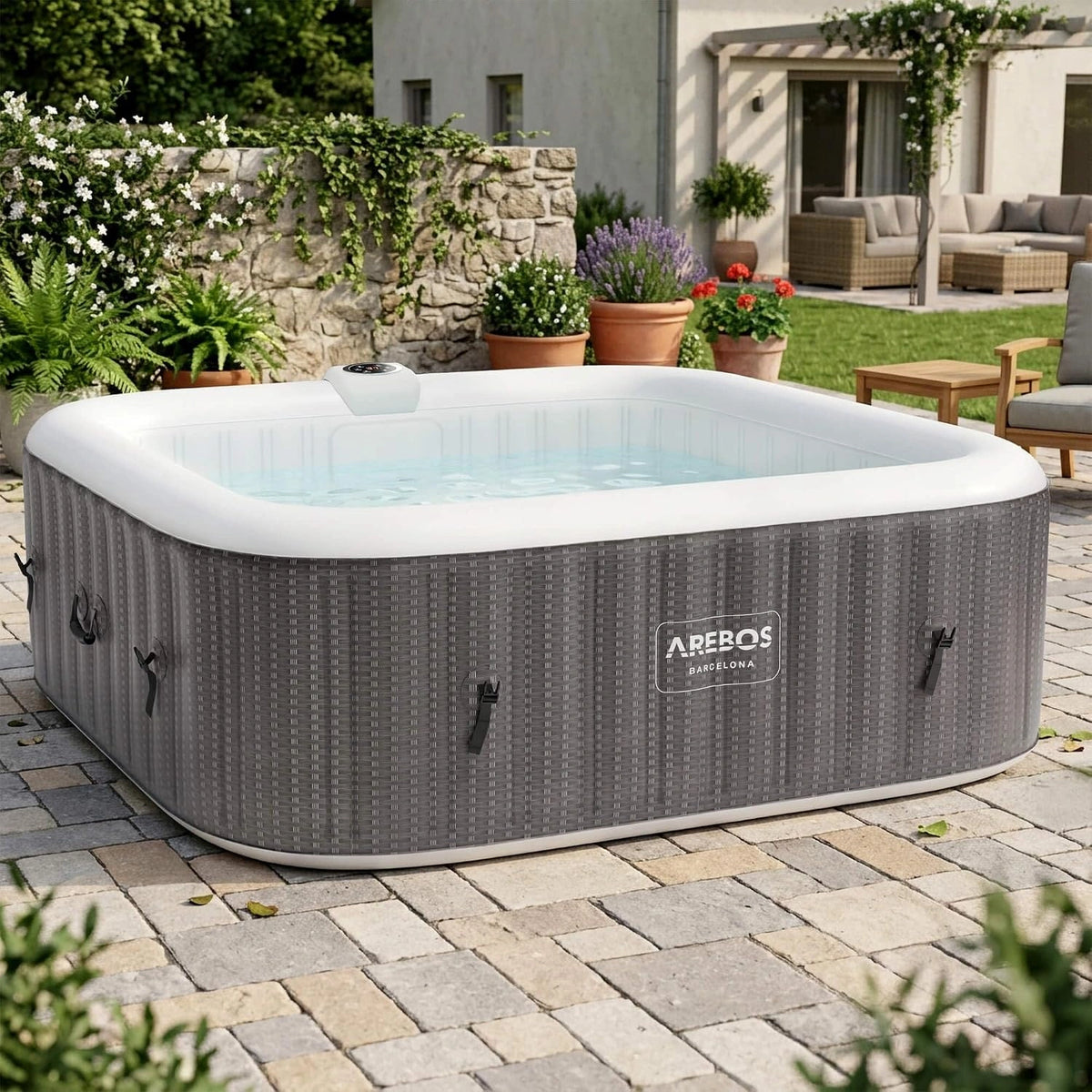 Arebos, Chauffage électrique, 910 L, 2400W, 185x185cm, fonction chauffage