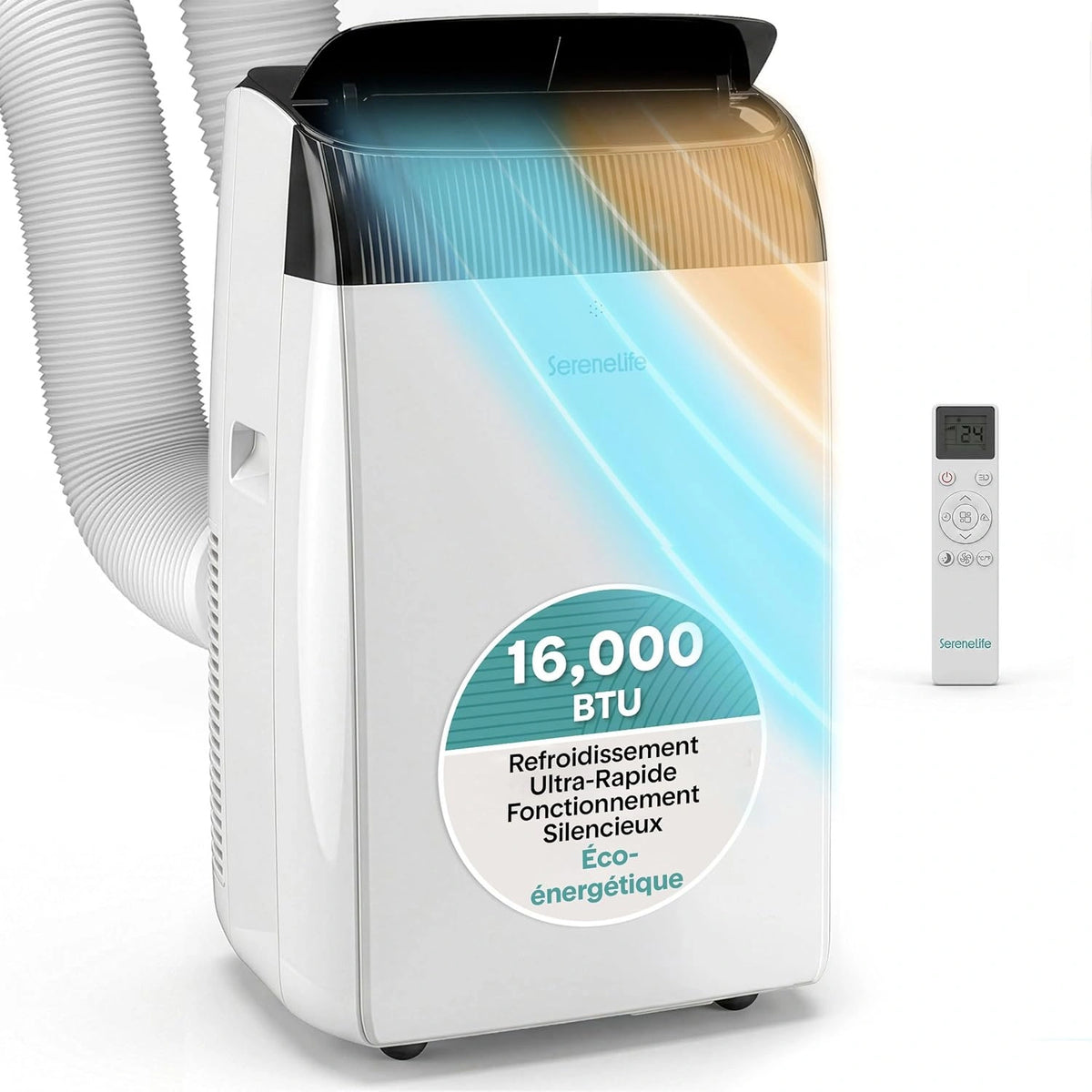 SereneLife, Climatiseur, 000 BTU, refroidissement, format mobile